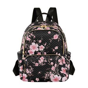 Cherry Blossom Sakura Floral Mini Backpack Purse for Women Travel Bag🌺